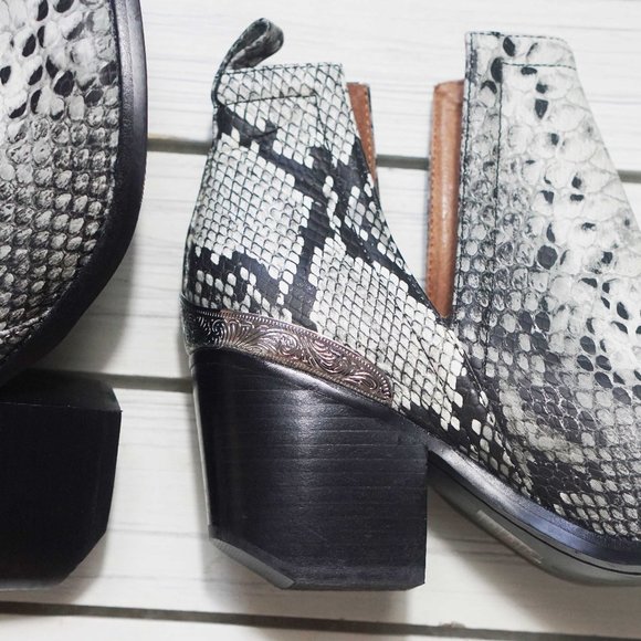 Jeffrey Campbell Cossack Snake Western Ankle Boot - Picture 5 of 6